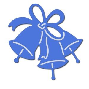 Cheery Lynn Designs BELL AND BOW die 1.875” x 1.875”
